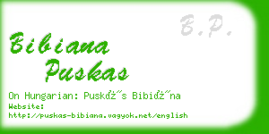 bibiana puskas business card